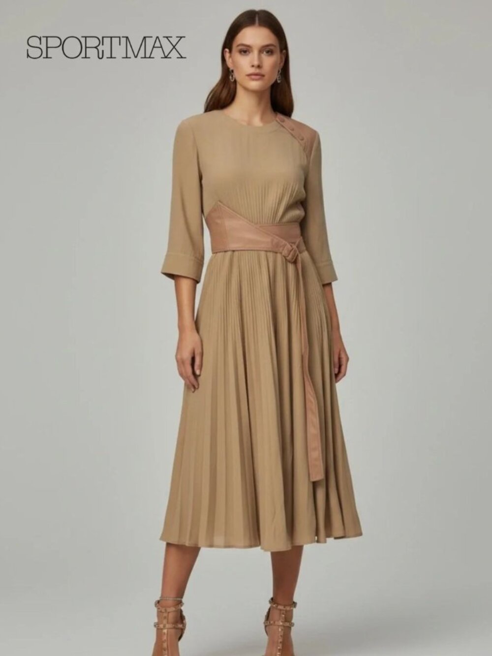 Sportmax Pleated Midi Dress